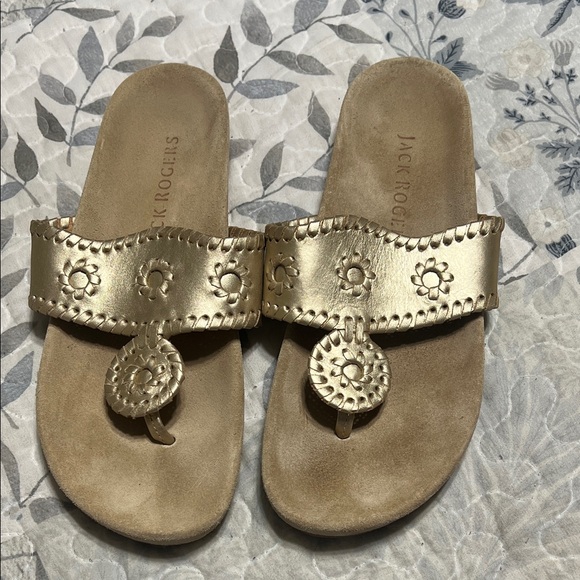 Jack Rogers Gold and Tan Sandals - Picture 5 of 5